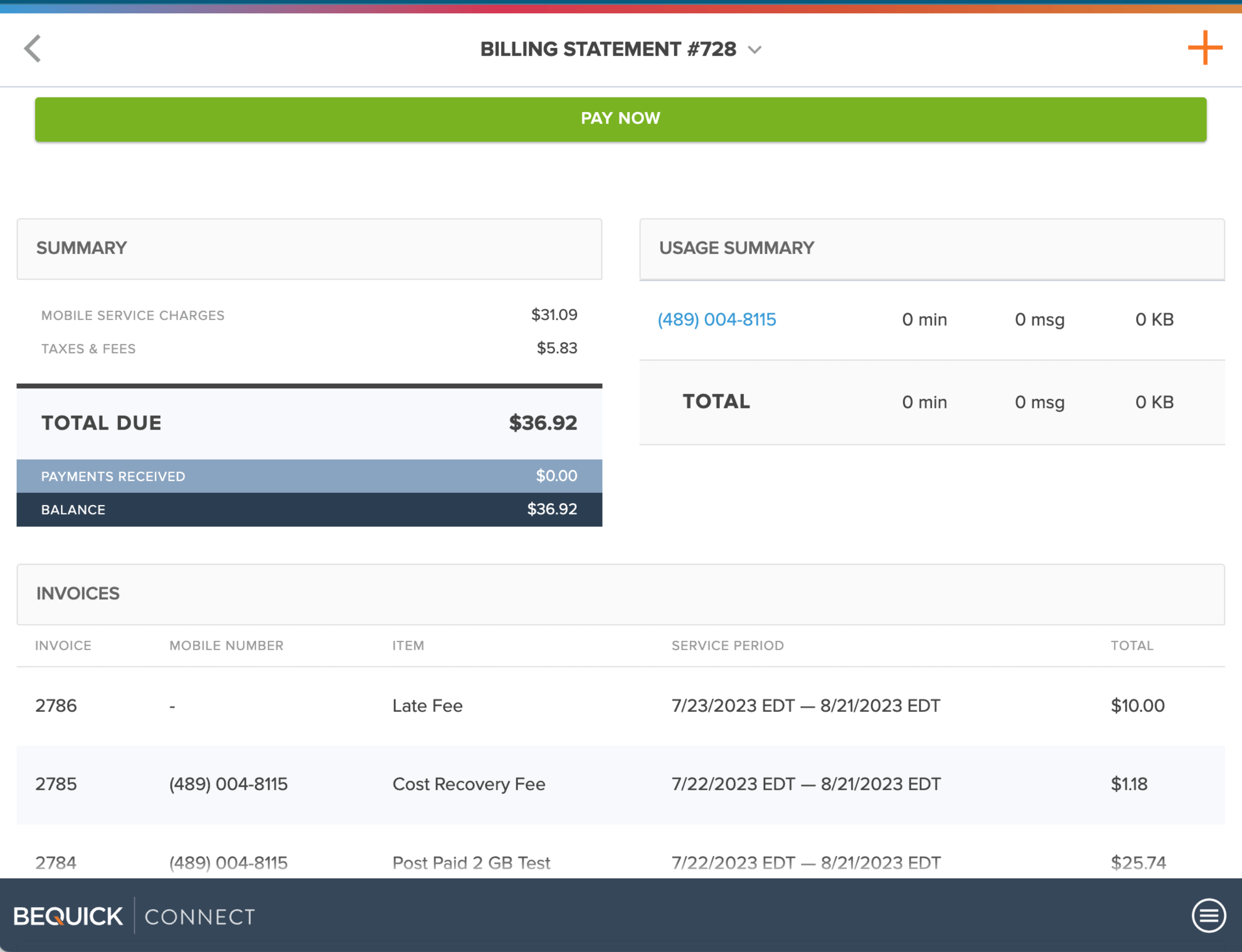 Att M V N O Billing Platform Billing for MVNOs | BeQuick